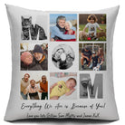 Personalized MOM Photo Collage Cushion Cover Family Photos & Message Gift for Mum - Love Life Journey