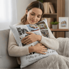 Personalized MOM Photo Collage Cushion Cover Family Photos & Message Gift for Mum - Love Life Journey