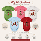 Personalized My 1st Christmas Baby Unisex Bodysuit Custom Baby Name Outfit - Love Life Journey