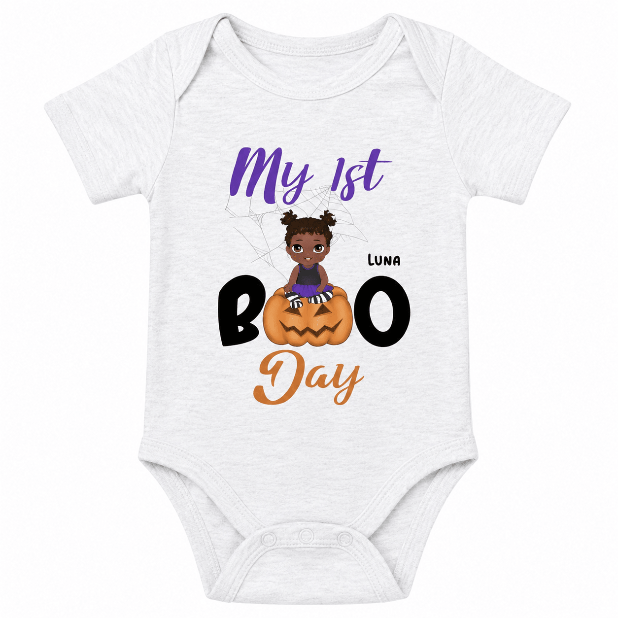 Personalized “My First Boo Day” Baby Bodysuit – Custom Halloween Outfit with Name & Character - Love Life Journey