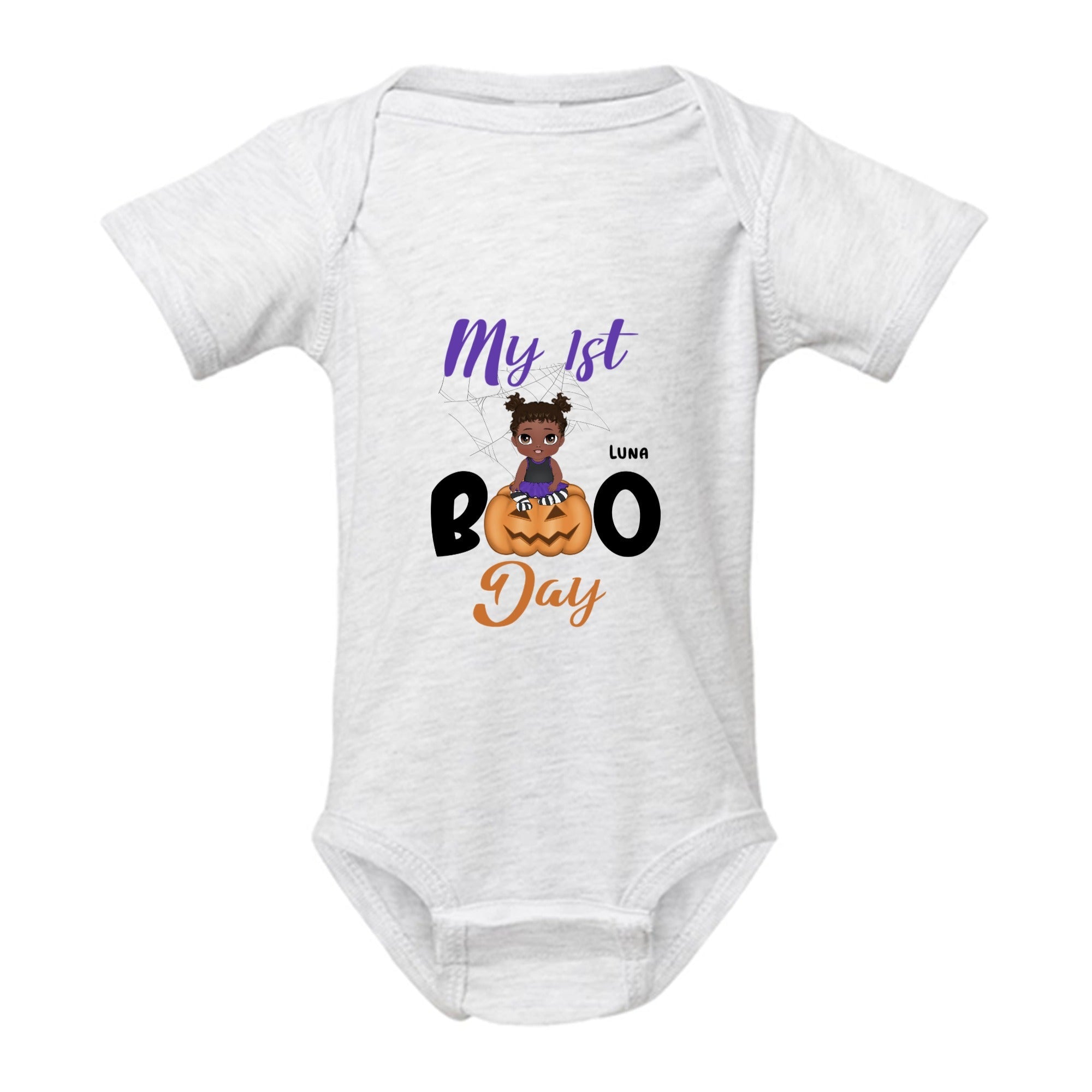 Personalized “My First Boo Day” Baby Bodysuit – Custom Halloween Outfit with Name & Character - Love Life Journey