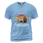 Personalized Photo Friends T-Shirt in Carolina Blue – Custom Names & Photo Tee | Travel Buddies - Love Life Journey