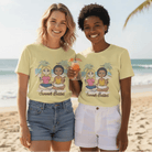 Personalized Summer Besties Adult Unisex T-Shirt Custom Best Friend Beach Shirt with Names - Love Life Journey