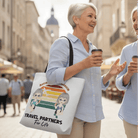Personalized Travel Partners for Life Tote Bag Custom Couple Travel Bag with Names - Love Life Journey