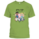 Personalized You & Me (And The Cats) Unisex Adult T-Shirt Custom Couple & Cat Family Shirt with Names - Love Life Journey