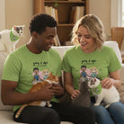 Personalized You & Me (And The Cats) Unisex Adult T-Shirt Custom Couple & Cat Family Shirt with Names - Love Life Journey