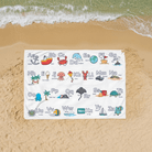 SAND - PROOF BEACH BLANKET Alphabet Learning – Traceable A–Z with Matching Illustrations | Waterproof Family Beach Mat - Love Life Journey