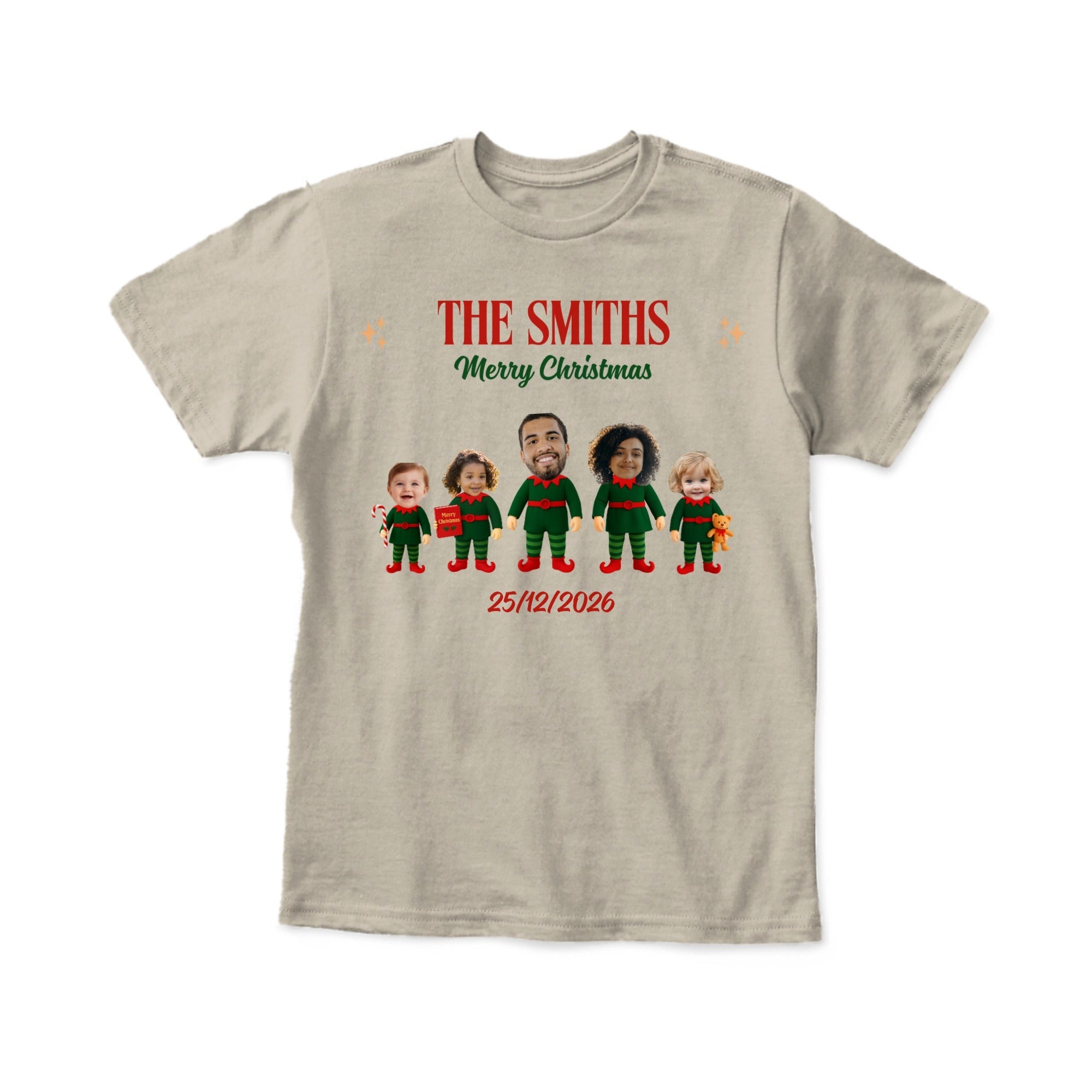 The Family Merry Christmas Personalized Kids T-Shirt | Custom Elf Family Photo Christmas Shirt - Love Life Journey - Custom Gifts - 