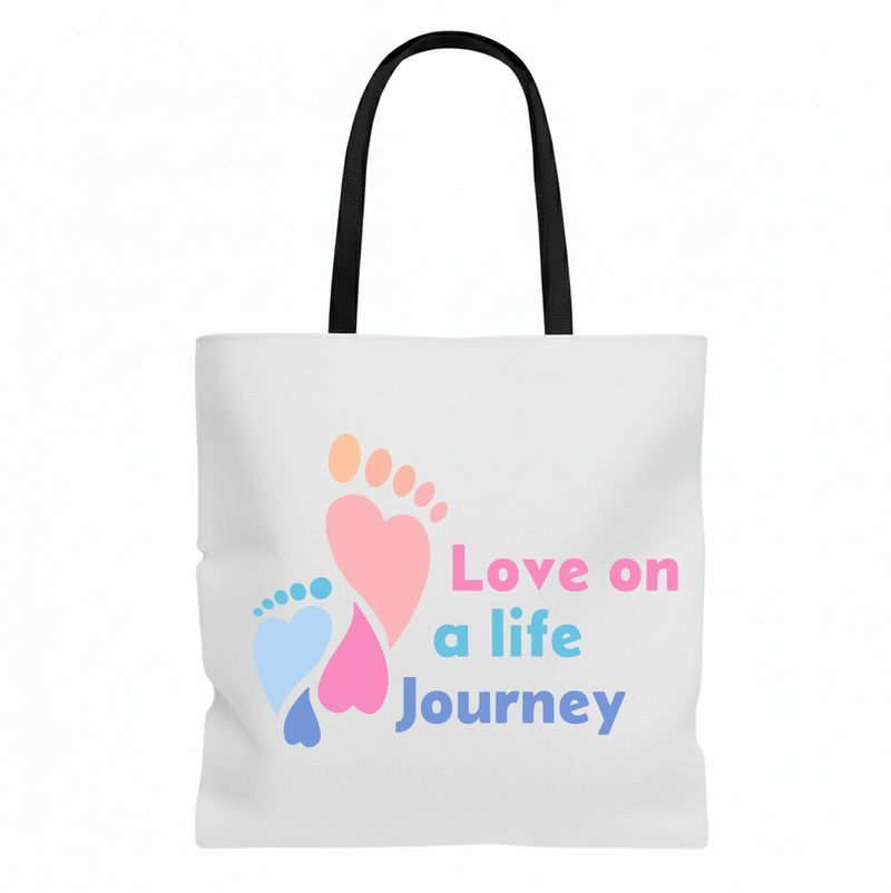 TOTE BAG Love Life Journey® Mindfulness – Lined Durable Canvas | Inspirational Everyday Carryall (2 Sizes) - Love Life Journey