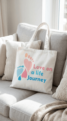 TOTE BAG Love Life Journey® Mindfulness – Lined Durable Canvas | Inspirational Everyday Carryall (2 Sizes) - Love Life Journey