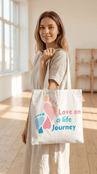 TOTE BAG Love Life Journey® Mindfulness – Lined Durable Canvas | Inspirational Everyday Carryall (2 Sizes) - Love Life Journey