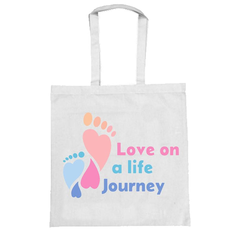TOTE BAG Love Life Journey® Mindfulness – Lined Durable Canvas | Inspirational Everyday Carryall (2 Sizes) - Love Life Journey