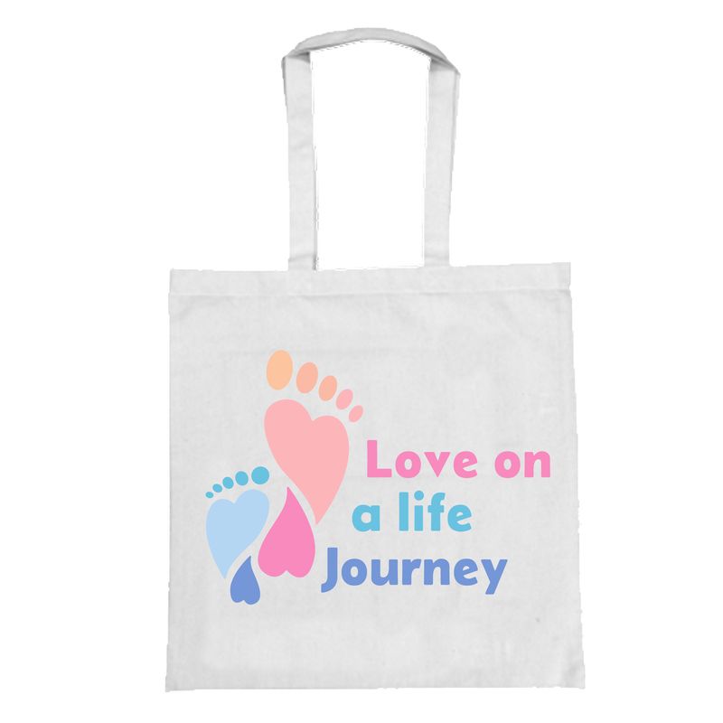 TOTE BAG Love Life Journey® Mindfulness – Lined Durable Canvas | Inspirational Everyday Carryall (2 Sizes) - Love Life Journey