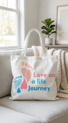 TOTE BAG Love Life Journey® Mindfulness – Lined Durable Canvas | Inspirational Everyday Carryall (2 Sizes) - Love Life Journey