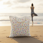 TOTE BAG Yoga Poses – Bright Multi - Pose Design for Daily Inspiration | Love Life Journey® Lined Canvas Tote - Love Life Journey