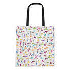 TOTE BAG Yoga Poses – Bright Multi - Pose Design for Daily Inspiration | Love Life Journey® Lined Canvas Tote - Love Life Journey