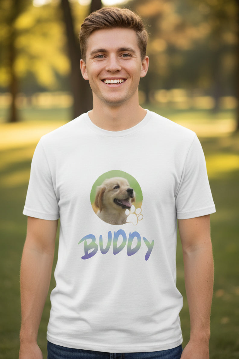 UNISEX T - SHIRT Custom Pet Photo Unisex T-Shirt – Personalized Text, Colors & Style | S–5XL | Perfect Gift for Pet Lovers - Love Life Journey