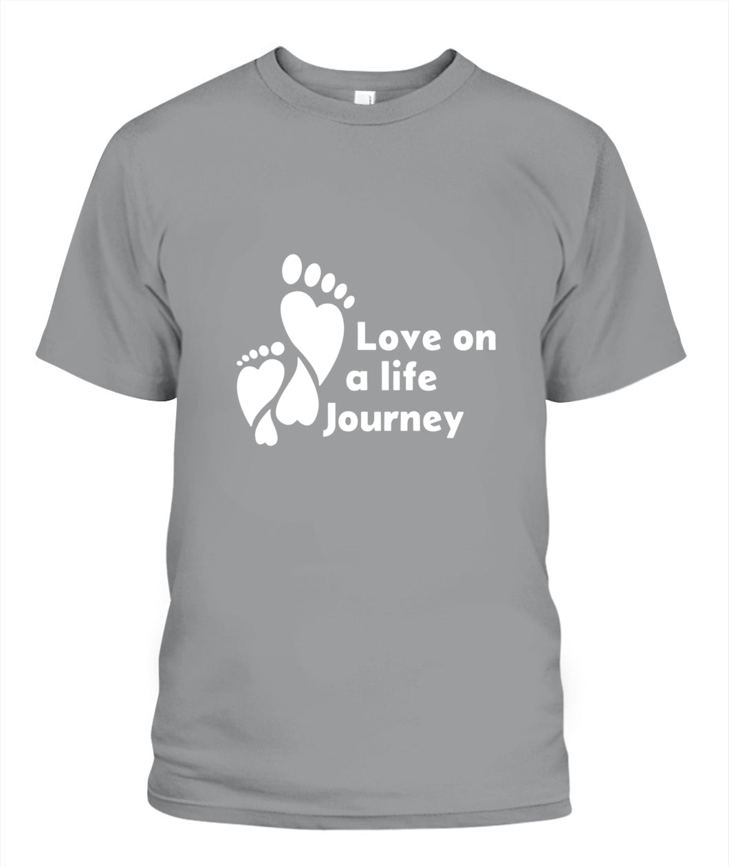 UNISEX T - SHIRT Mindfulness Message – Love Life Journey® | Soft Cotton Comfort Tee (Light Gray) Ships from US - Love Life Journey