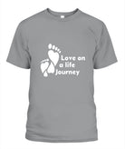 UNISEX T - SHIRT Mindfulness Message – Love Life Journey® | Soft Cotton Comfort Tee (Light Gray) Ships from US - Love Life Journey