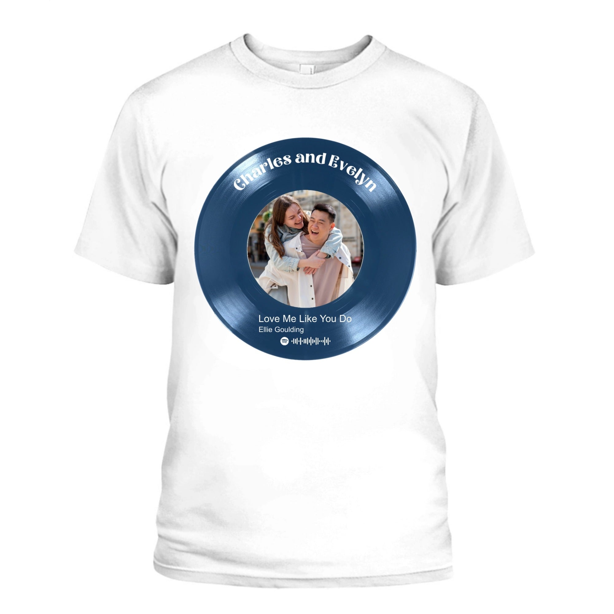 UNISEX T - SHIRT | Personalized Vinyl Record Photo T-Shirt | Your Song, Your Story - Love Life Journey