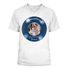 UNISEX V - NECK T - SHIRT | Personalized Vinyl Record Photo T-Shirt | Your Song, Your Story (US) - Love Life Journey