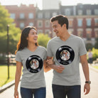 UNISEX V - NECK T - SHIRT | Personalized Vinyl Record Photo T-Shirt | Your Song, Your Story (US) - Love Life Journey
