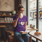 V - NECK T - SHIRT (US) Personalized “Just a Girl Who Loves Traveling” – Custom Name, Cartoon Art & Map Location - Love Life Journey